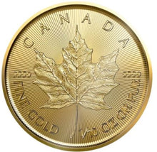Laden Sie das Bild in den Galerie-Viewer, 1/10 Unze Gold Maple Leaf 2021