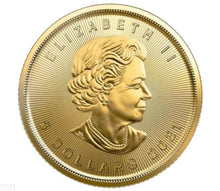 Laden Sie das Bild in den Galerie-Viewer, 1/10 Unze Gold Maple Leaf 2021